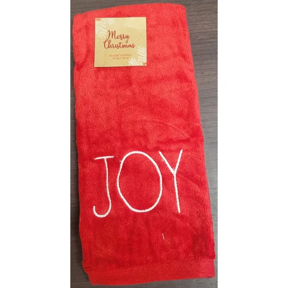 (2) Merry Christmas Hand Towel (Joy)